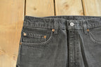 Vintage 1990s Levi's 505 Regular Straight Fit Starched Denim Jeans Men's Size 32 x 30