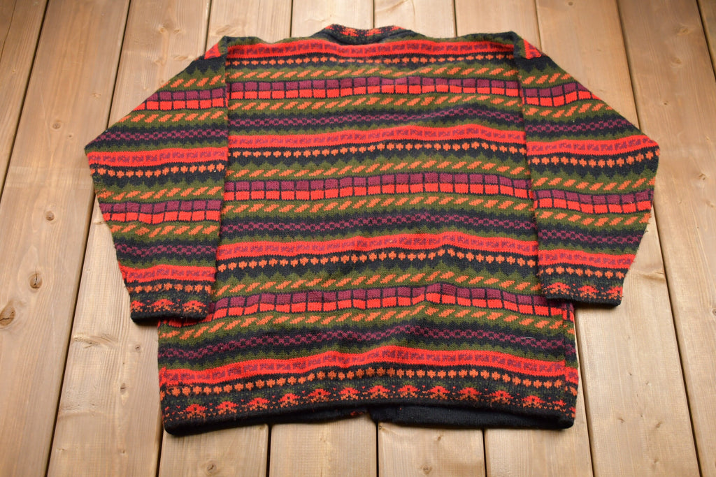 Vintage 1990s Sebsatex Striped Knitted Sweater