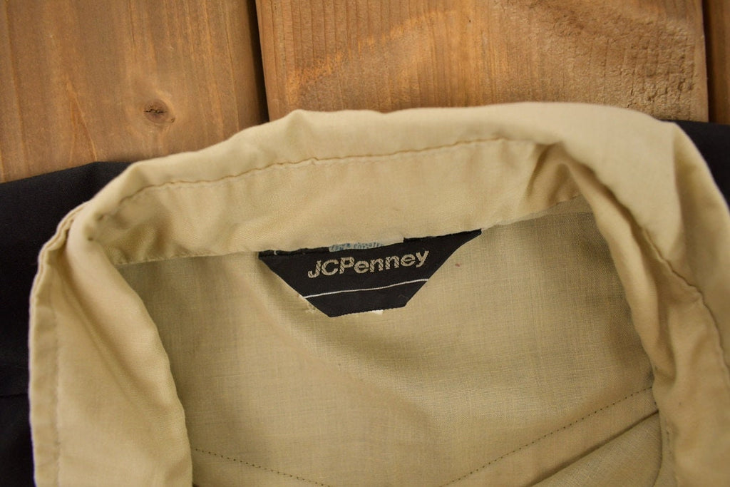 Vintage 1990s JC Penny Blank Button Up Shirt  1990s Button Up  Vintage Flannel  Basic Button Up