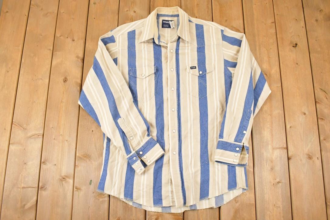 Vintage 1990s Wrangler Rodeo Button Up Shirt Mens L