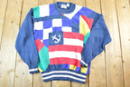 Vintage 1990s Van Heusen 417 Yachting Knit Crewneck Sweater Mens M