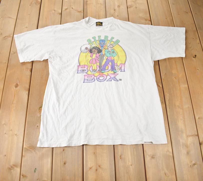 Vintage 1990s Stereo Boom Box Single Stitch Graphic T Shirt Made In USA
