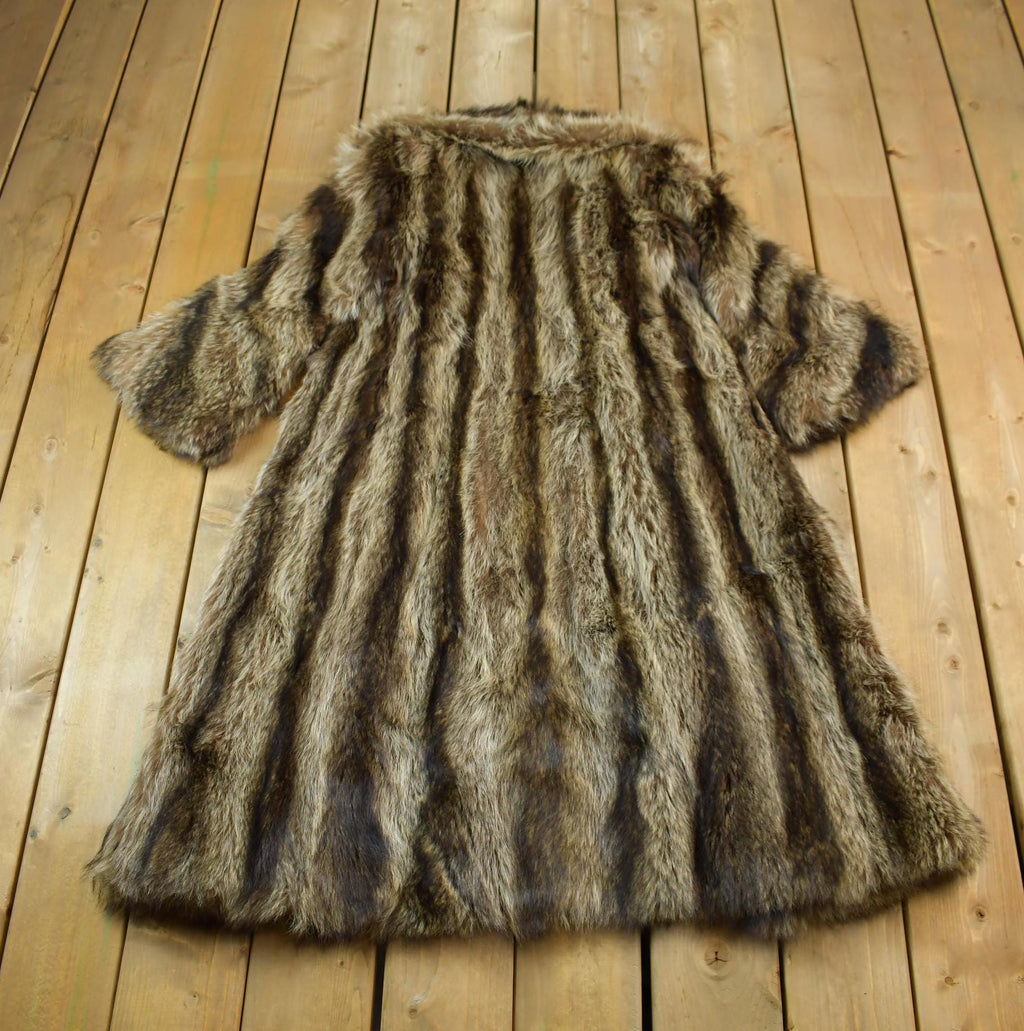Vintage 1970s Paul Magden Furs Full Length Raccoon Fur Coat