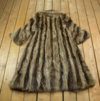 Vintage 1970s Paul Magden Furs Full Length Raccoon Fur Coat
