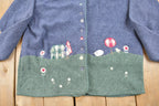 Vintage 1990s Cute Button Up Sweater