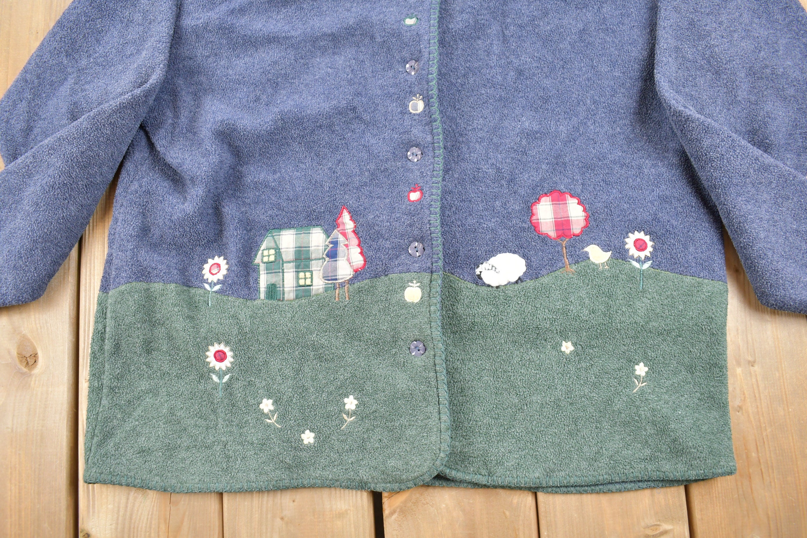 Vintage 1990s Cute Button Up Sweater
