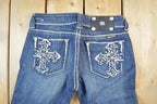 Vintage Y2K Miss Me Bedazzled Low Rise Jeans Size 26x31