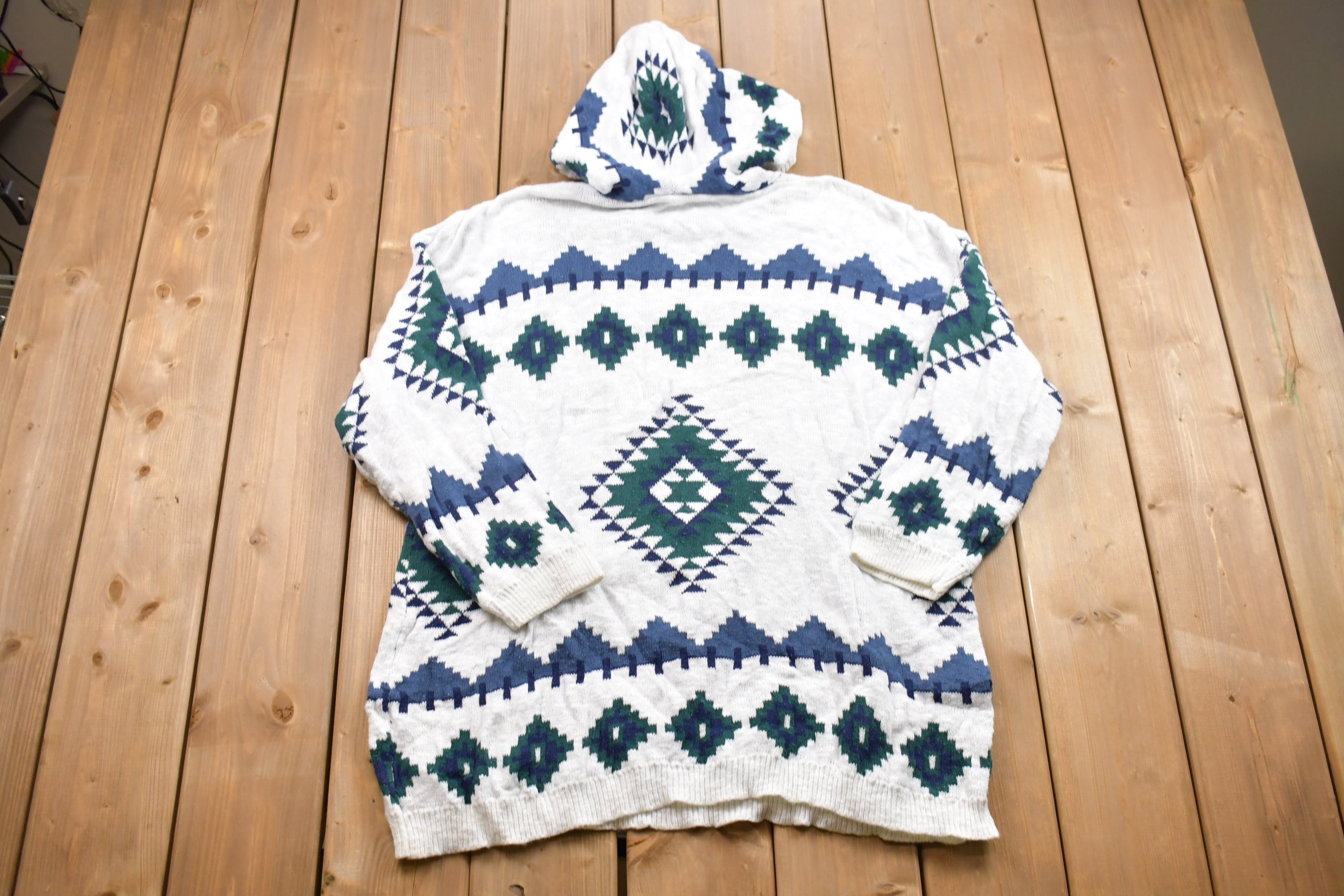 Vintage 1990s Stefano Aztec Graphic Hoodie