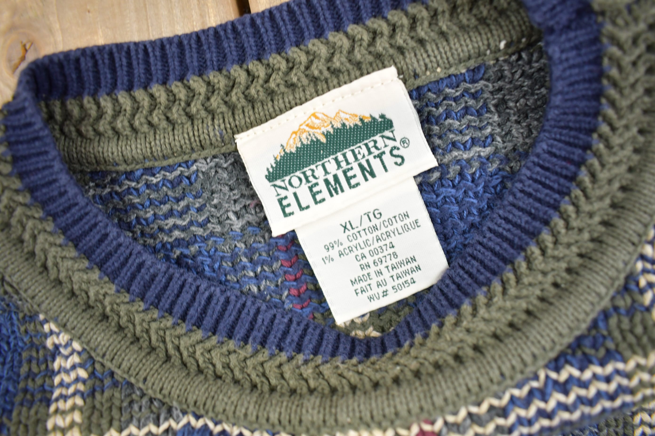 Vintage 1990s Northern Elements Knit Crewneck Sweater