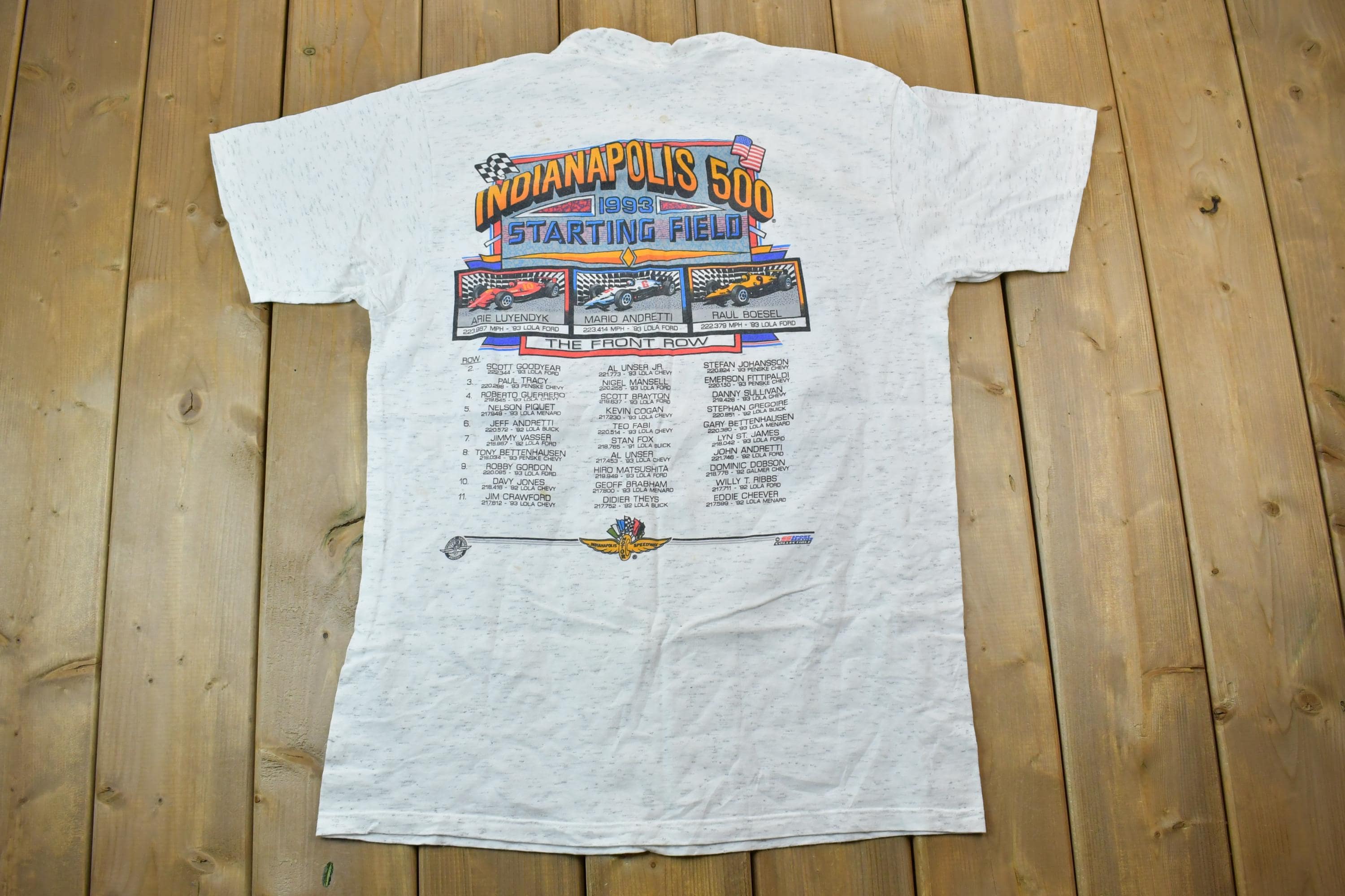 Vintage 1993 Indianapolis 500 Starting Field Racing T-Shirt