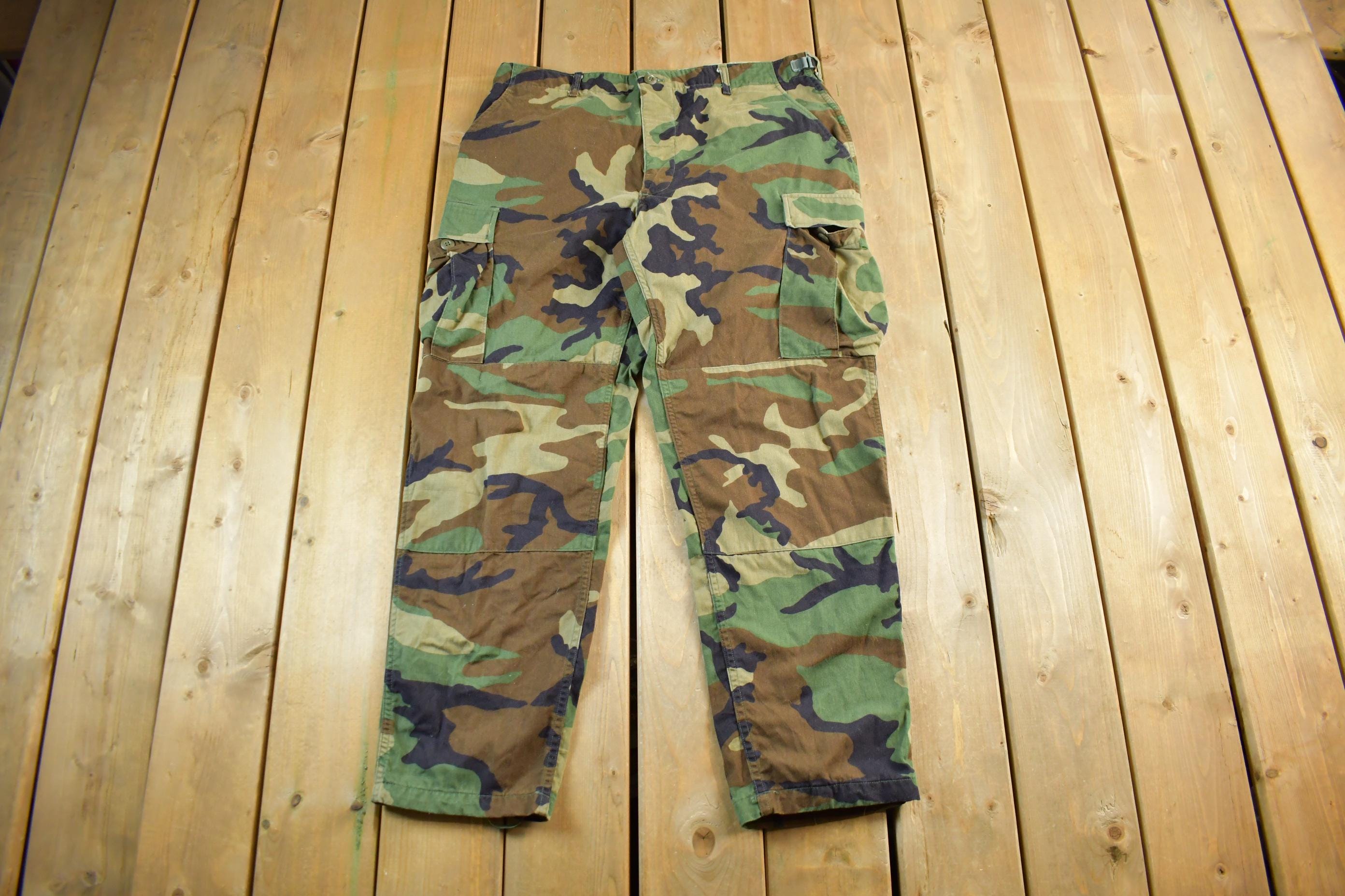 Vintage 2000s Army Woodland Camouflage Cargo Pants Men's 38 x 21