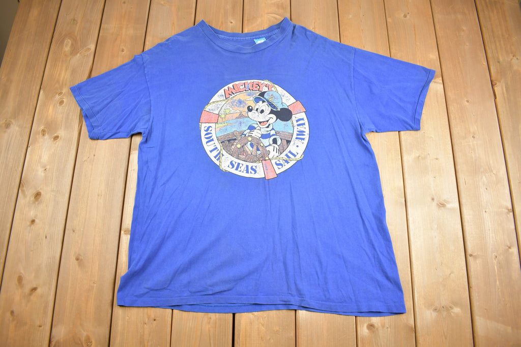 Vintage 1980s Mickey's South Seas Sail Away Disney T Shirt / 80s / 90s / Streetwear Fashion / Made In USA / Single Stitch