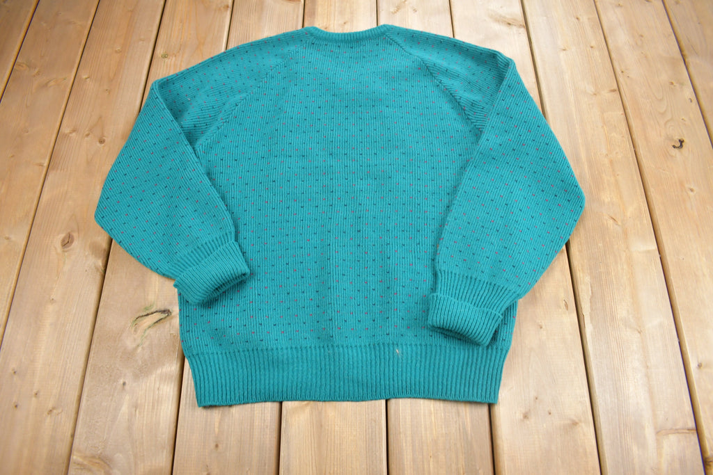 Vintage 1980s Ingo Blank V-Neck Knit Sweater