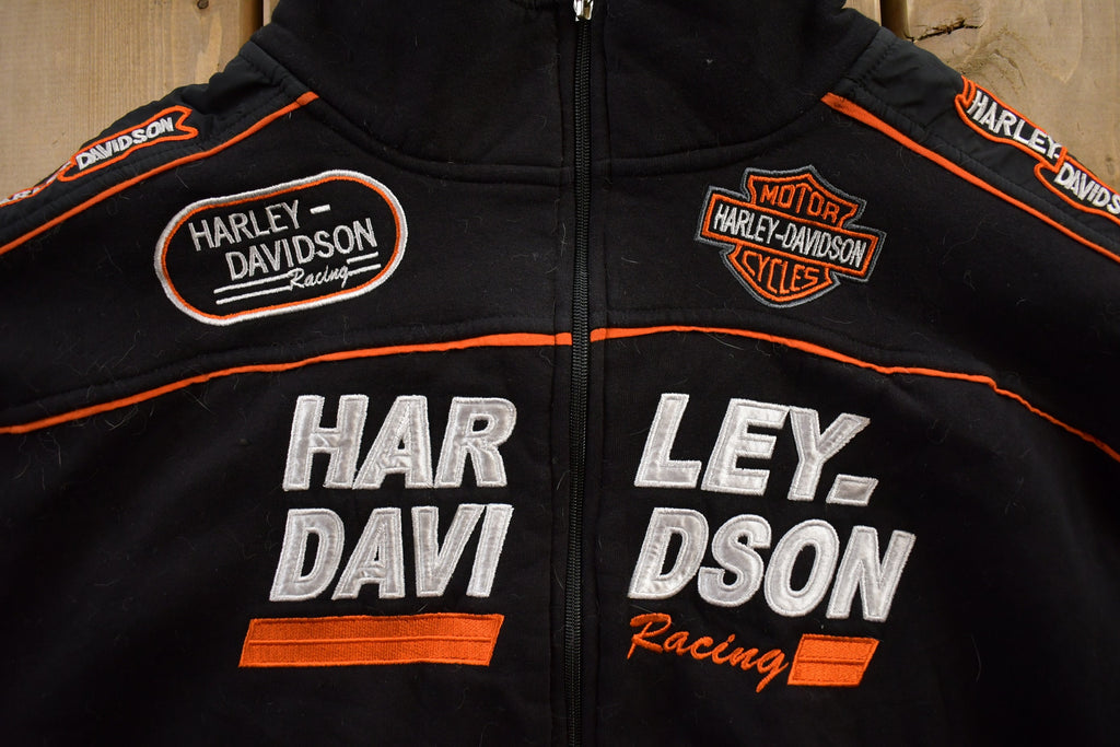 Vintage 1990s Harley Davidson Zip Up Sweater
