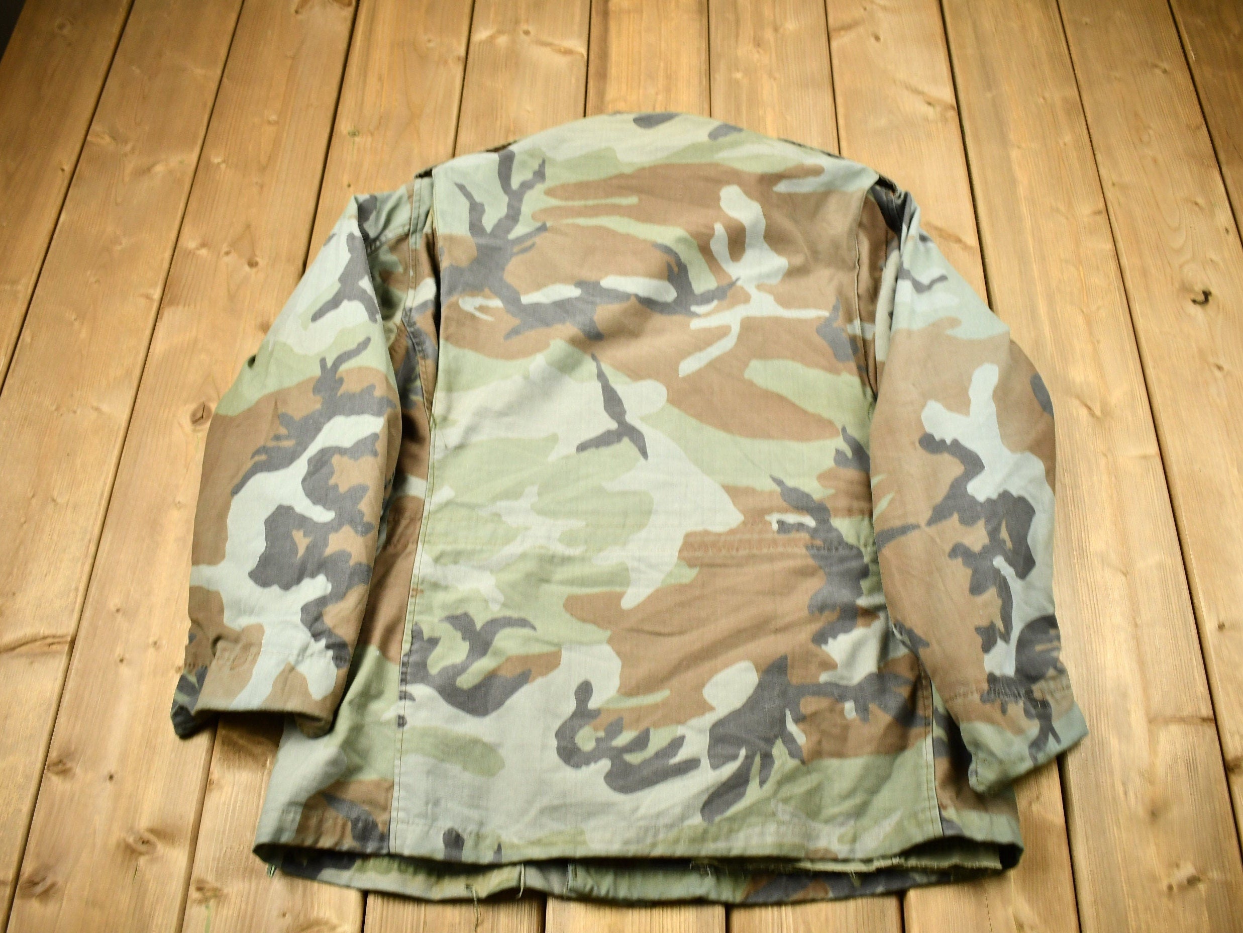 Vintage Military Camouflaged Field Jacket