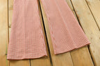 Vintage 1970s Gingham Polka Dot Bell Bottom Pants Women's 26 X 30