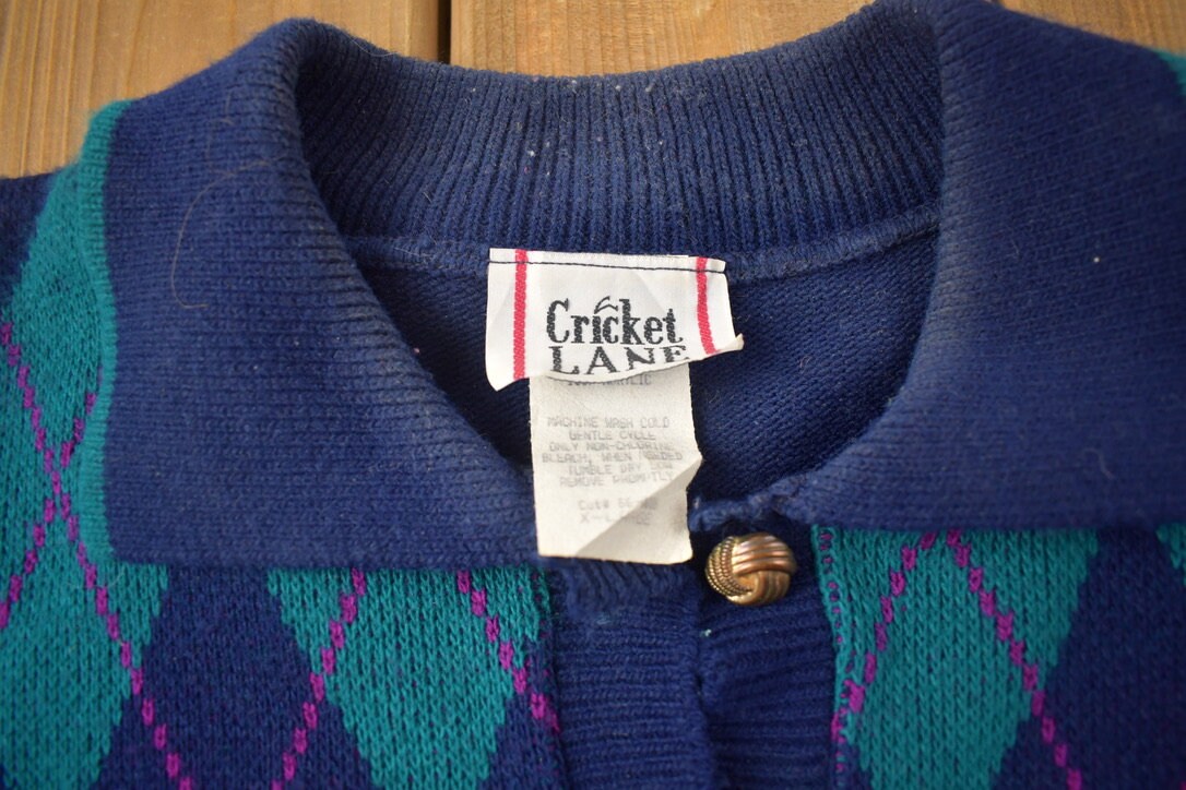 Vintage 1990s Cricket Lane Knitted Crewneck Sweater
