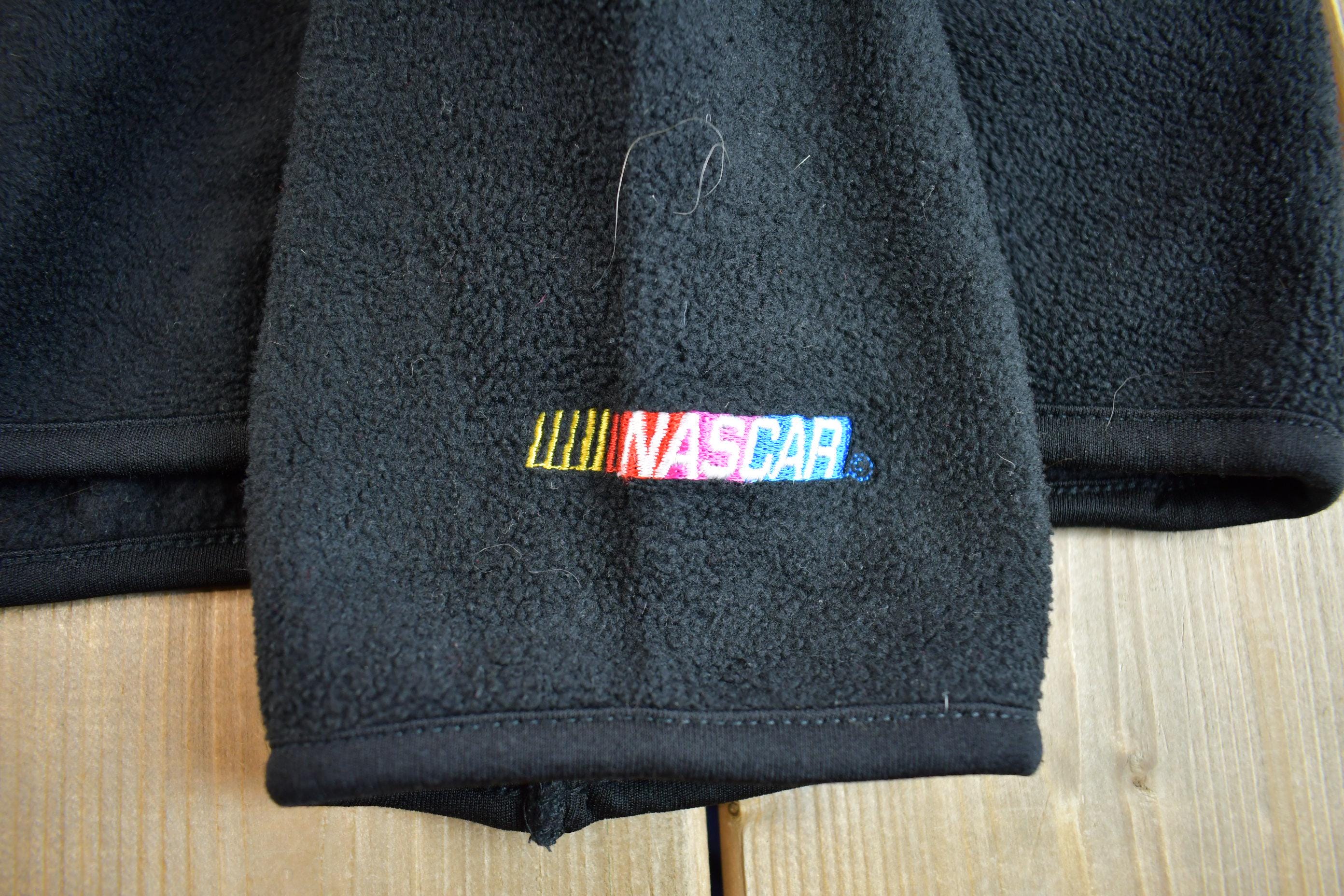 Vintage 1990s Nascar Dale Jarrett Embroidered Fleece Sweater