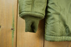 Vintage Military Hunter Green Button Up Bomber Wool Lined Army Jacket