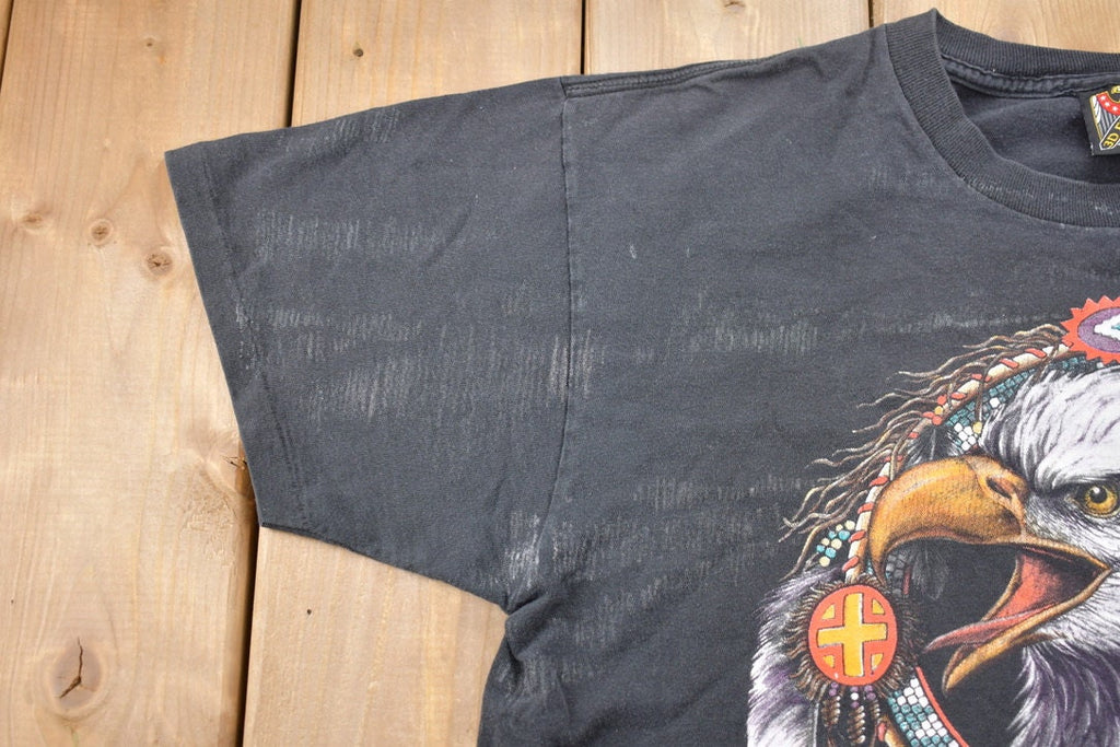 Vintage 1995 3D Emblem Sturgis Black Hills Rally Motorcycles All Over Print T-Shirt
