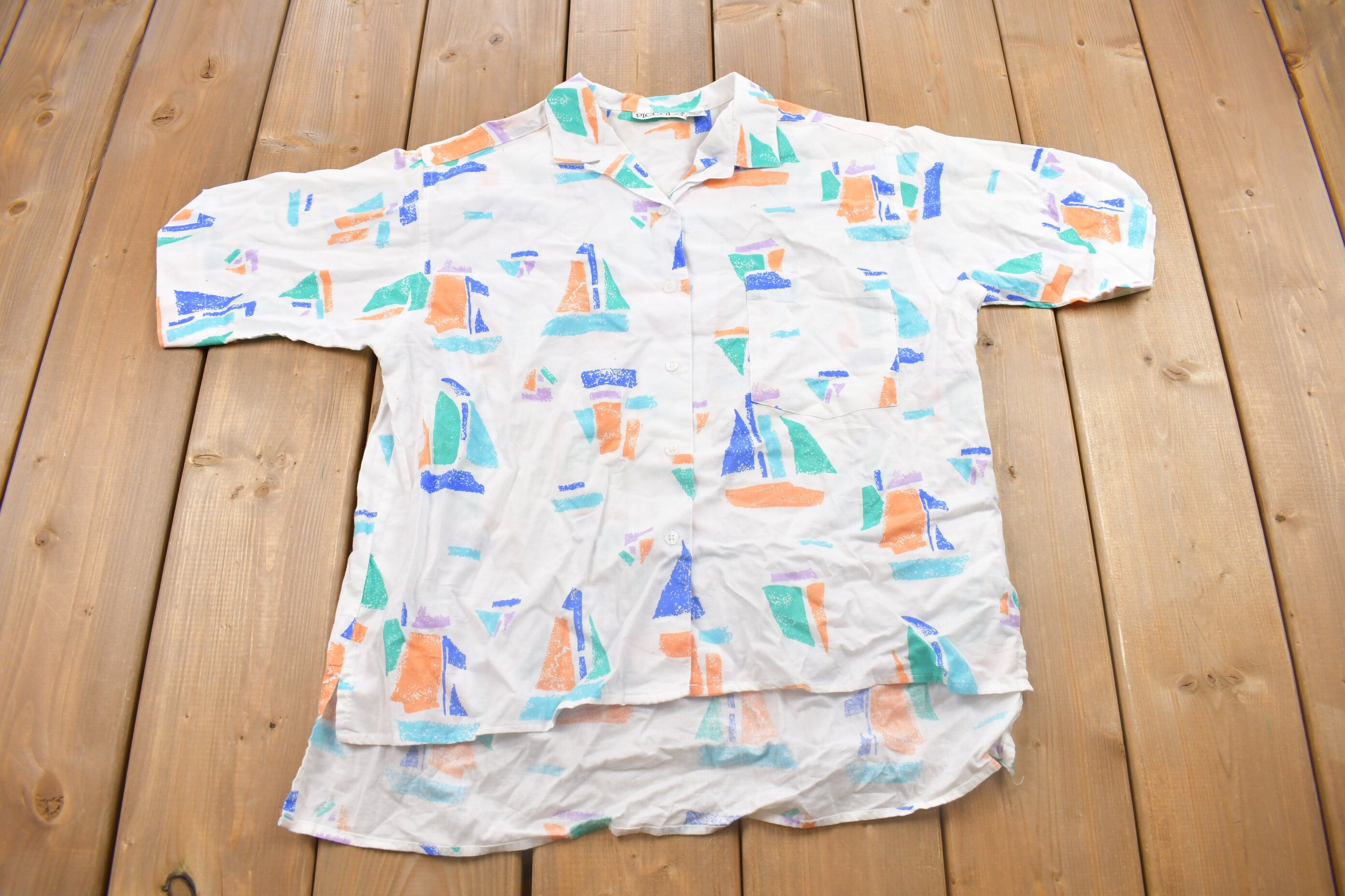 Vintage 1990s Piccolo Boats Button Up Shirt