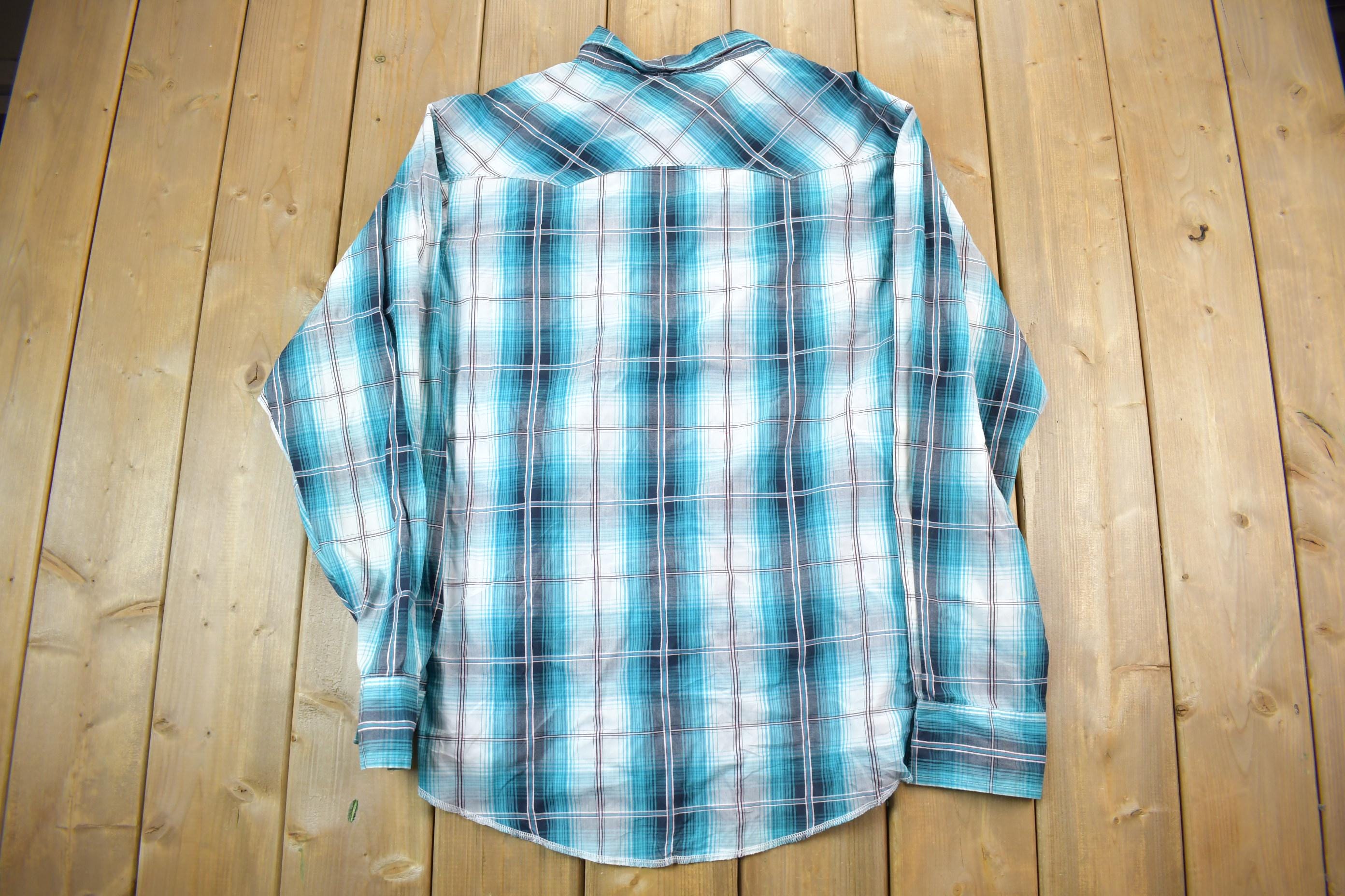 Vintage 1990s Wrangler Plaid Button Up Shirt