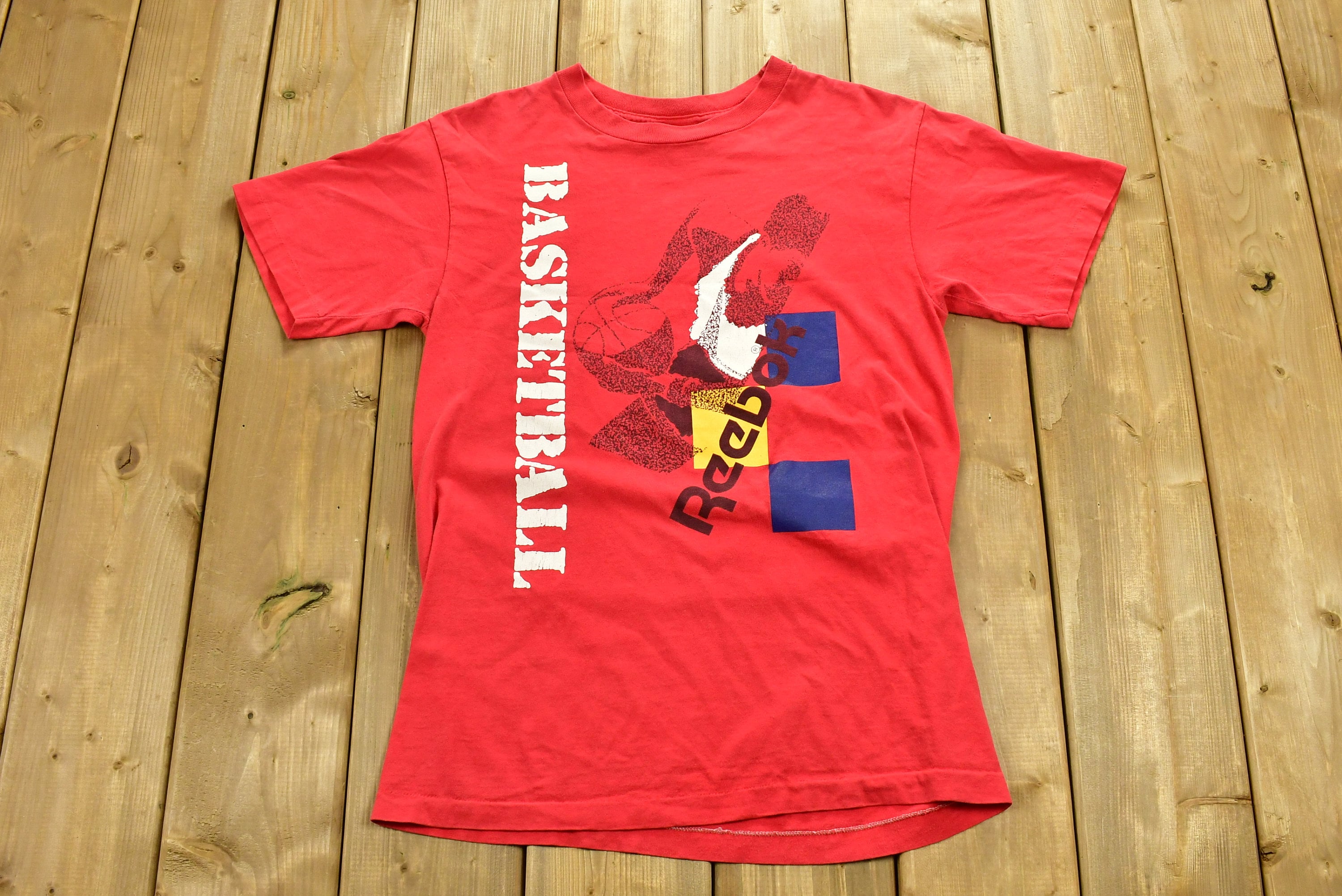 Vintage 1990s Reebok Basketball Graphic T-Shirt