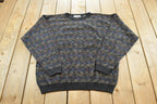 Vintage 1990s Joseph & Feiss Knit Crewneck Sweater Mens XL / 90s Crewneck / Streetwear / Preppy / Essentials / Basics