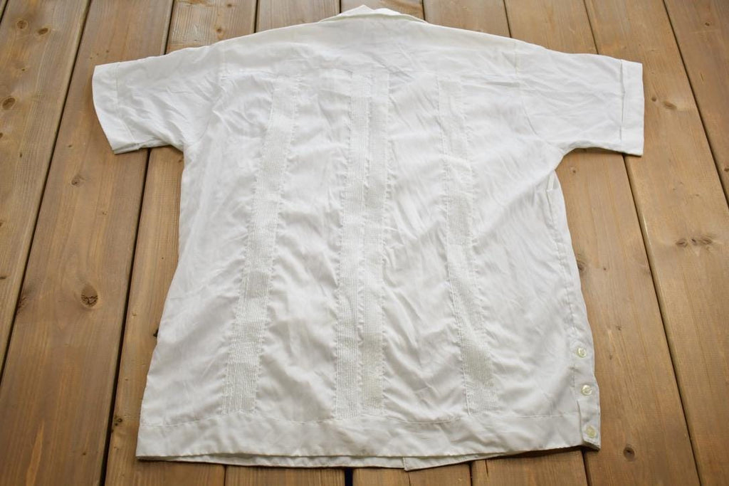Vintage 1980s Aires Del Mayab Formal Short Sleeved Button Up Shirt