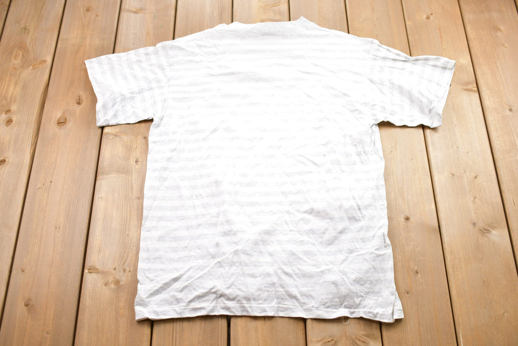 Vintage 1990s Crable Sportswear Striped Graphic T-Shirt