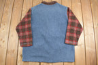 Vintage 1990s Koret City Blues Plaid Fleece Sweater