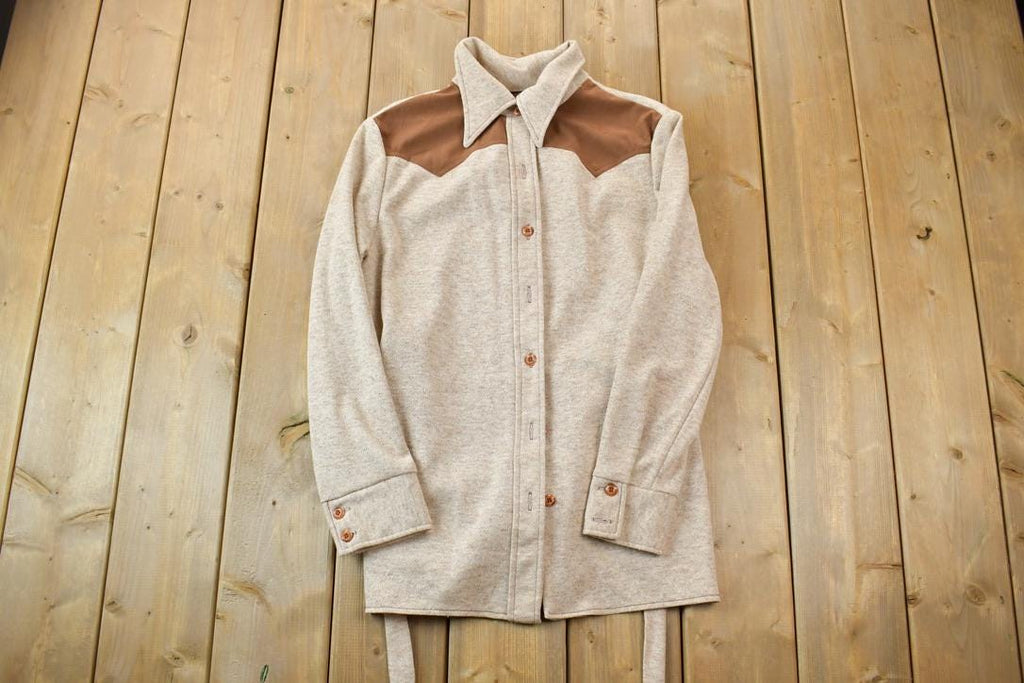 Vintage 1990s rrrruss South Western Style Button Up Rodeo Shirt