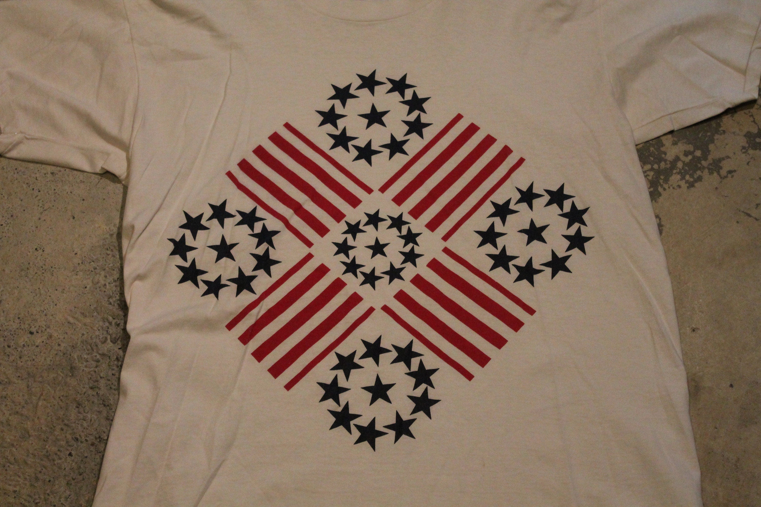 Vintage 1990s Stars And Stripes Graphic T Shirt