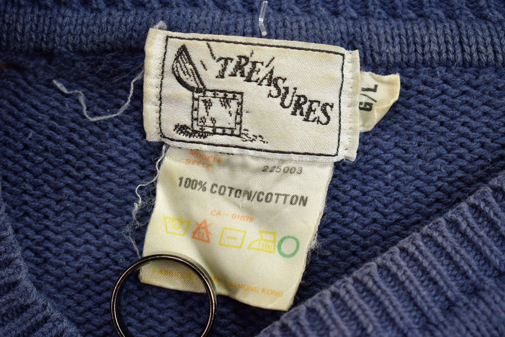 Vintage 1980s Treasures Cable Knit Crewneck Sweater
