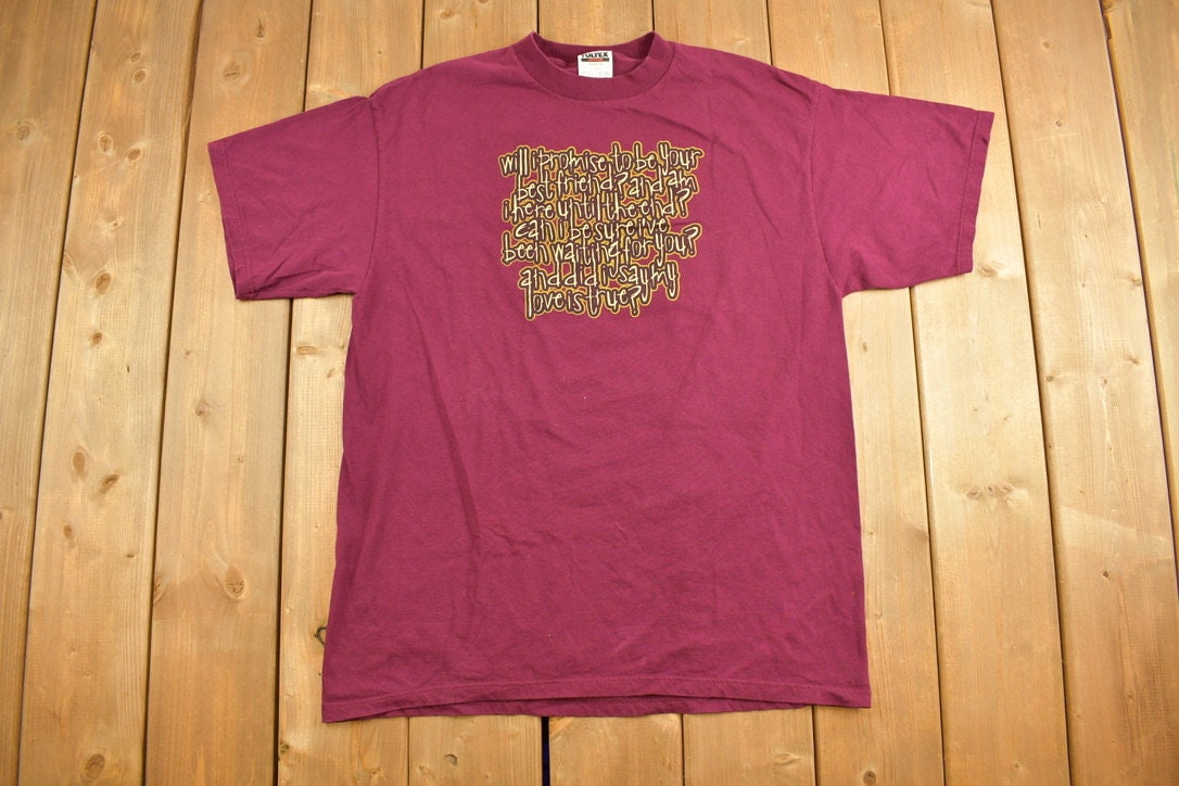 Vintage 1990s Paul Brandt Lyric Graphic T-Shirt