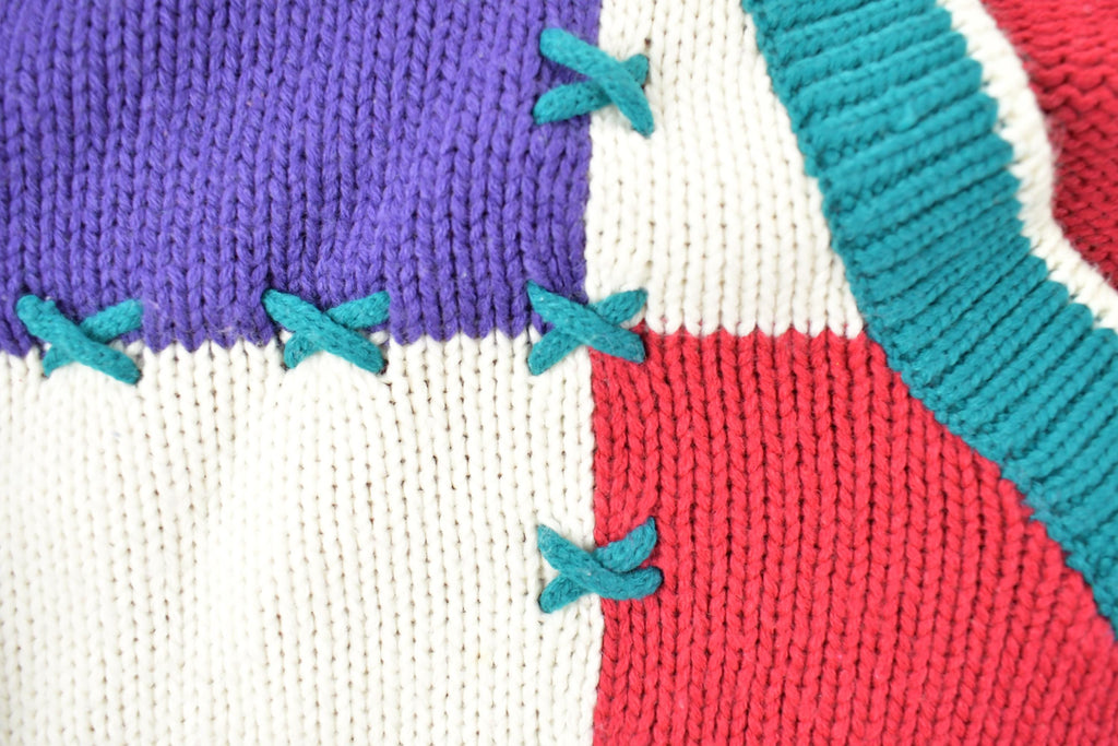 Vintage 1990s AJ Brandon Cable Knit V Neck Sweater