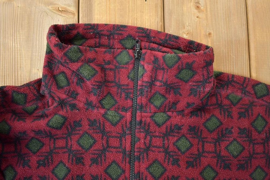 Vintage 1990s Athletic Works Fleece Full Zip Sweater