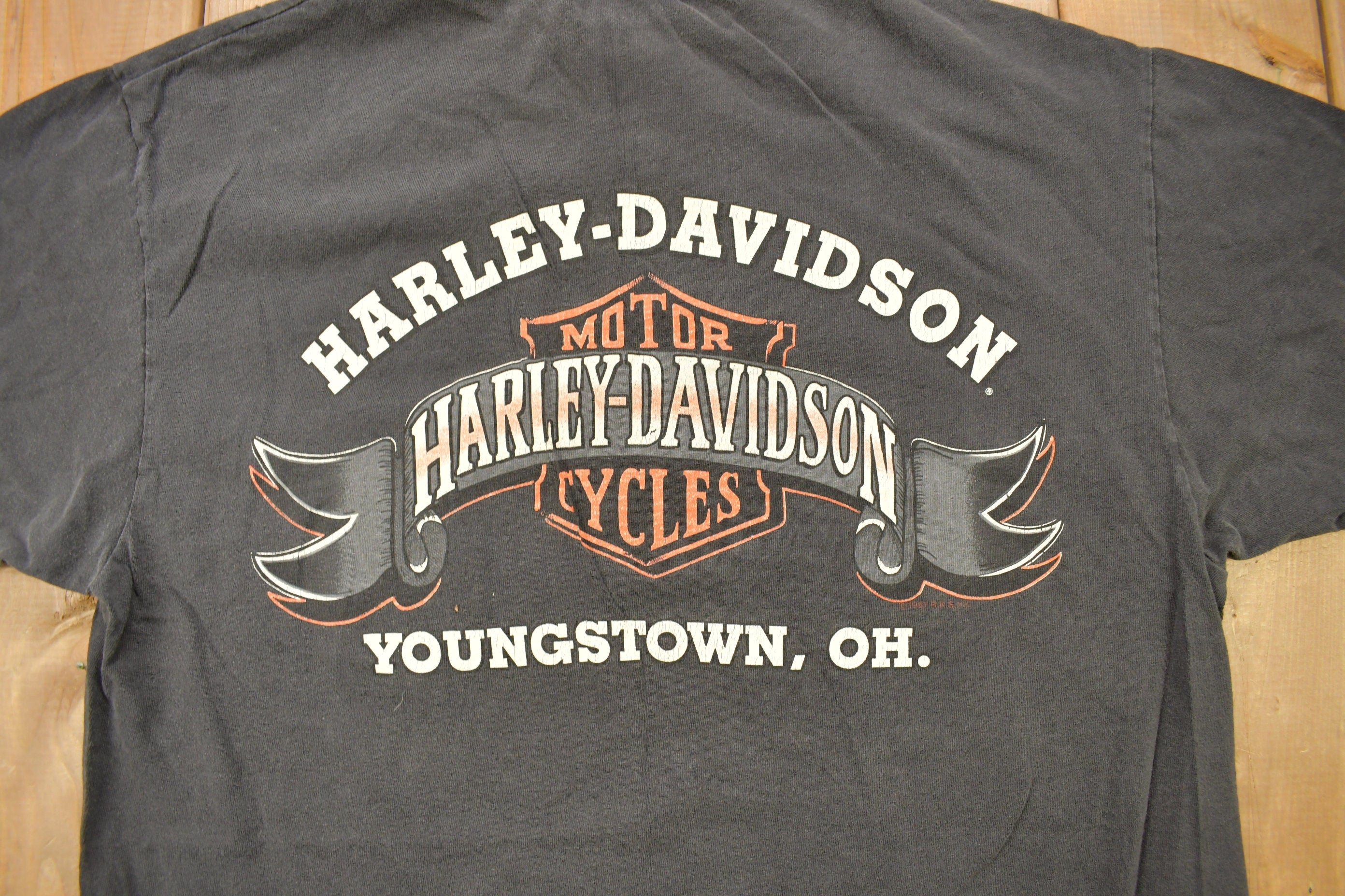 Vintage 1987 Harley Davidson Youngstown Ohio T-Shirt