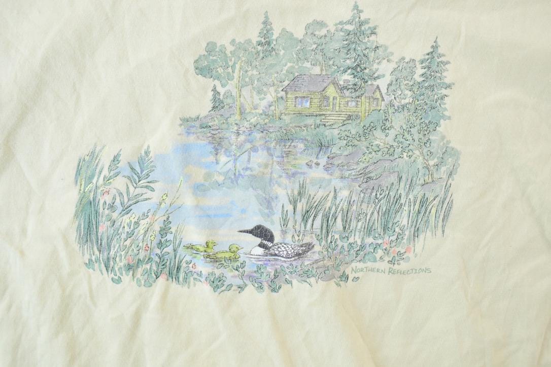 Vintage 1990s Northern Reflections Loon Graphic T-Shirt