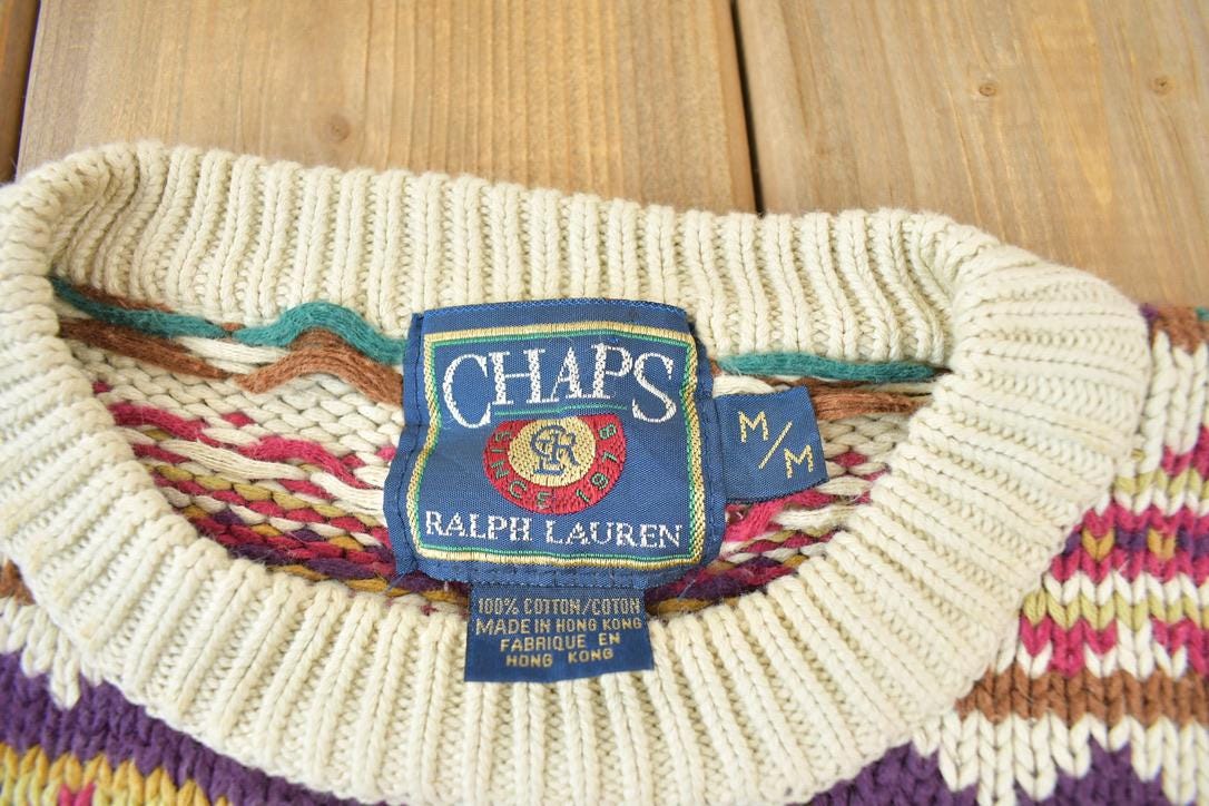 Vintage 1980s Chaps Ralph Lauren Knit Crewneck Sweater