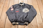 Vintage 1990s Embroidered Don Allerson Athletic Senior Automotives Windbreaker Jacket  Light Jacket  Vintage Windbreaker  Patchhwork