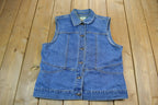 Vintage 1990s Vintage Indigo Western Style Button Up Rodeo Vest