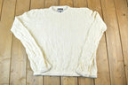 Vintage 1990s Coogi Made In Australia 3D knit 100% Cotton Abstract Pattern Crewneck Sweater