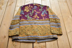 Vintage 1990s Sag Harbor Floral Tapestry Button Up