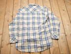 Vintage 1990s Sears Western Wear Plaid Button Up Western Shirt