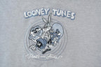 Vintage 1990s Looney Tunes Thats All Folks Collared Crewneck / Vintage Sweatshirt / Warner Bros / Cartoon Sweater / Made In USA