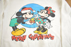 Vintage 1990s Mickey Mouse Minnie Mouse Merry Christmas Disney Crewneck Made In USA