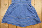 Vintage 1990s Girls Embroidered Denim Dress