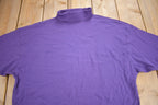 Vintage 1990s Blank Long Sleeve Mockneck T Shirt