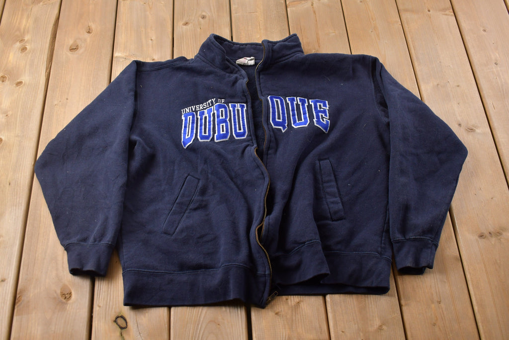 Vintage 1990s Pro-Weave University Of Dubuque Collegiate Zip Up Sweatshirt